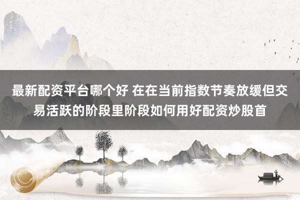 最新配资平台哪个好 在在当前指数节奏放缓但交易活跃的阶段里阶段如何用好配资炒股首